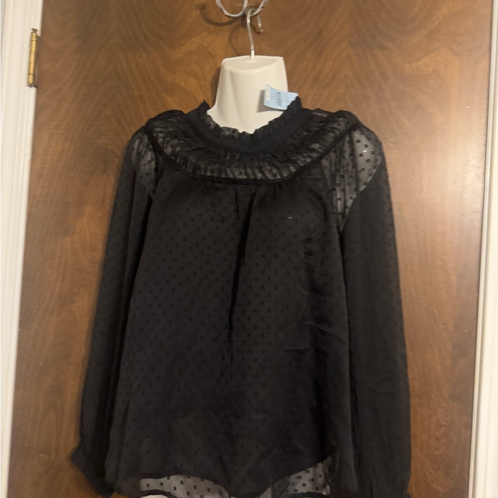 LOFT Black Blouse Elegant Top